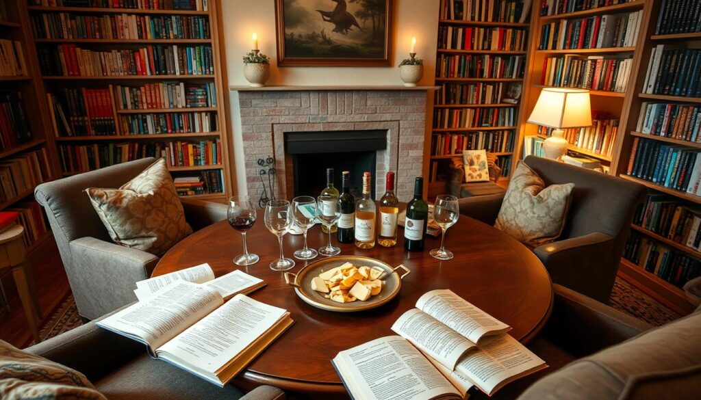 Book club with wine tasting